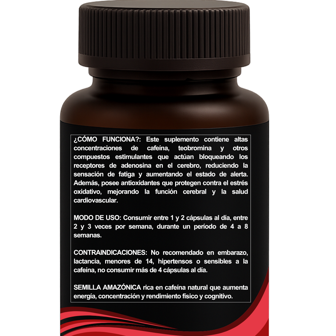 Extracto de Guaraná 4:1 500 mg – Energía y enfoque natural