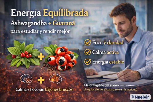 Energía equilibrada: calma del estrés + foco sostenido (con evidencia)
