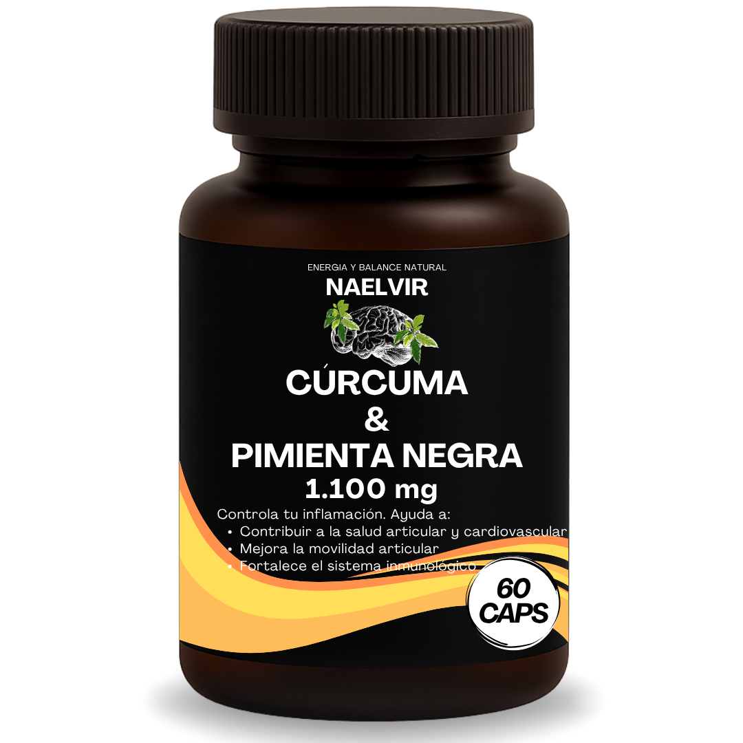 Cúrcuma + Pimienta Negra 1100 mg | Apoyo articular y bienestar diario