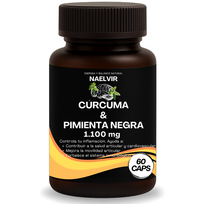 Cúrcuma + Pimienta Negra 1100 mg | Apoyo articular y bienestar diario