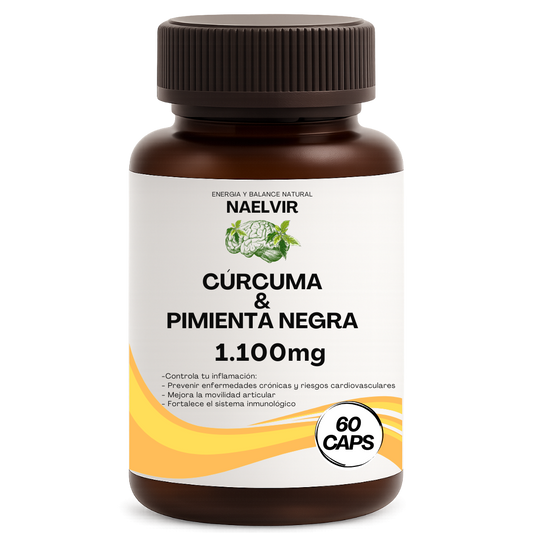 Cúrcuma + Pimienta Negra 1100 mg | Apoyo articular y bienestar diario
