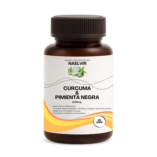 Cúrcuma + Pimienta Negra 1100 mg | Apoyo articular y bienestar diario