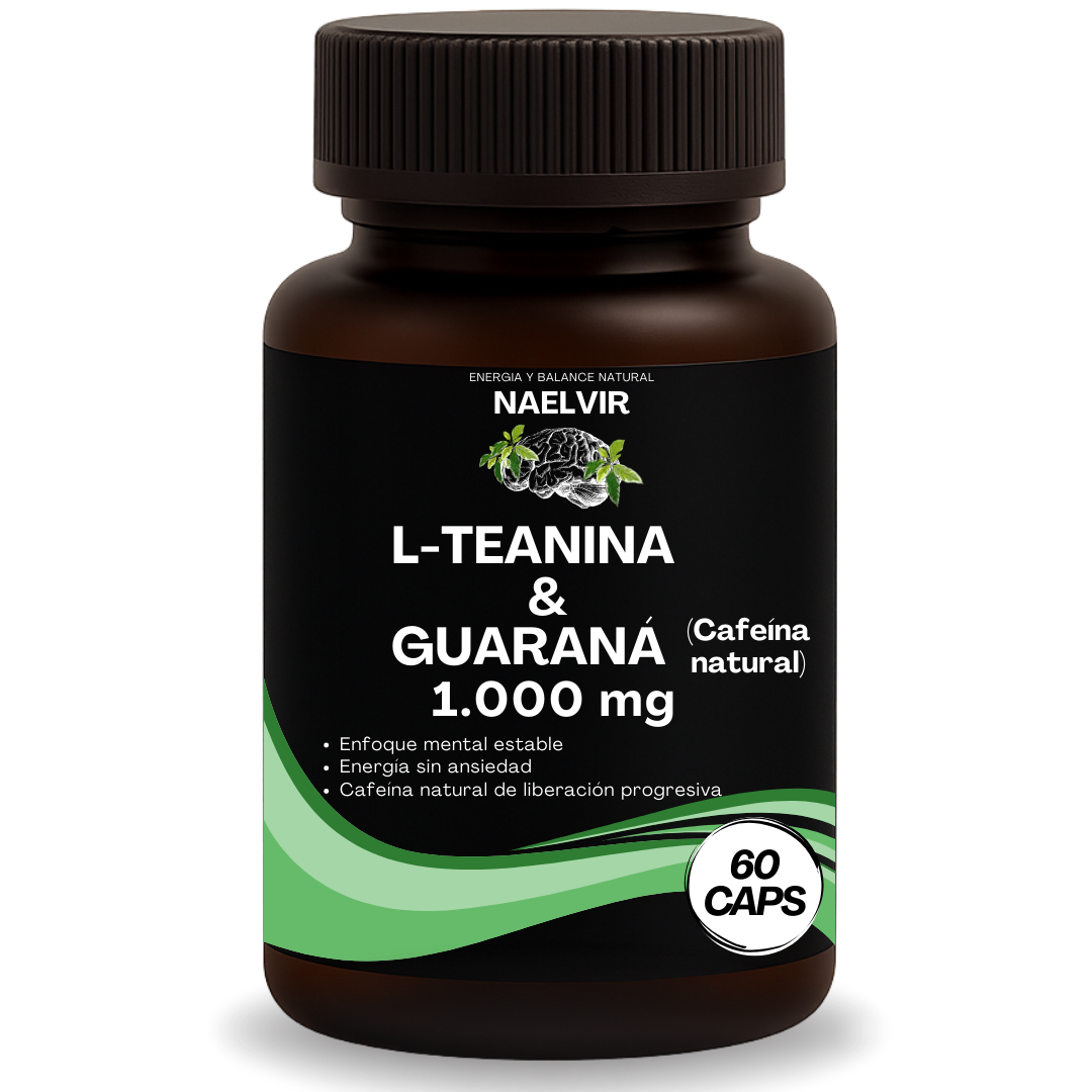 L-Teanina + Guaraná | Cafeína Natural para Enfoque y Energía Estable