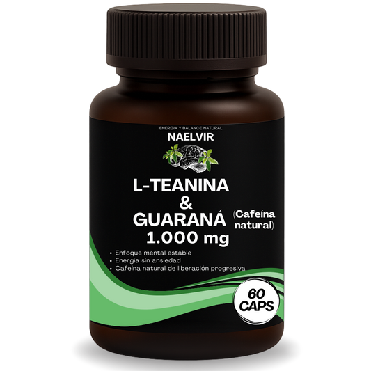 L-Teanina + Guaraná | Cafeína Natural para Enfoque y Energía Estable