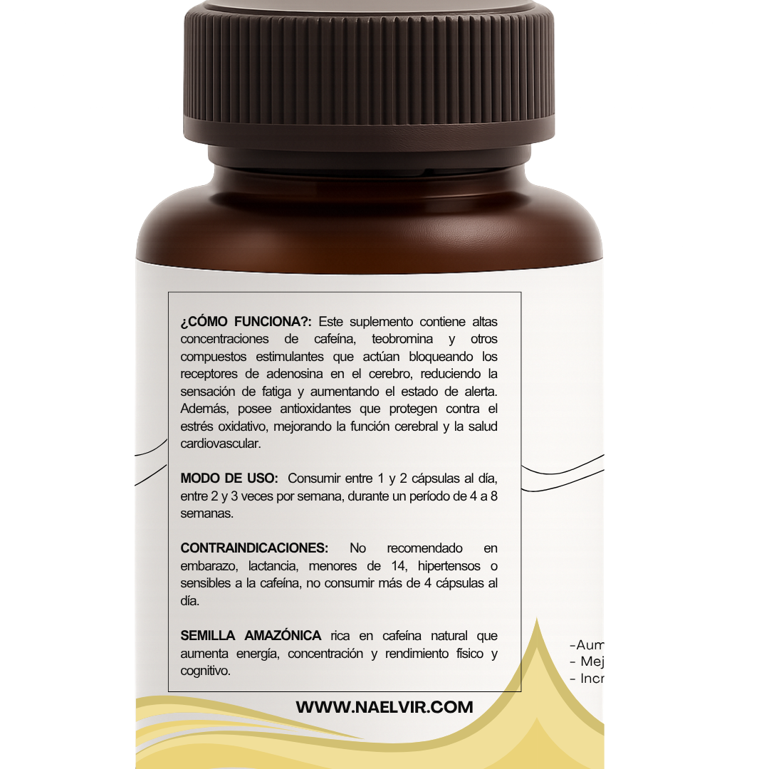 Guaraná 500 mg – Energía y enfoque natural