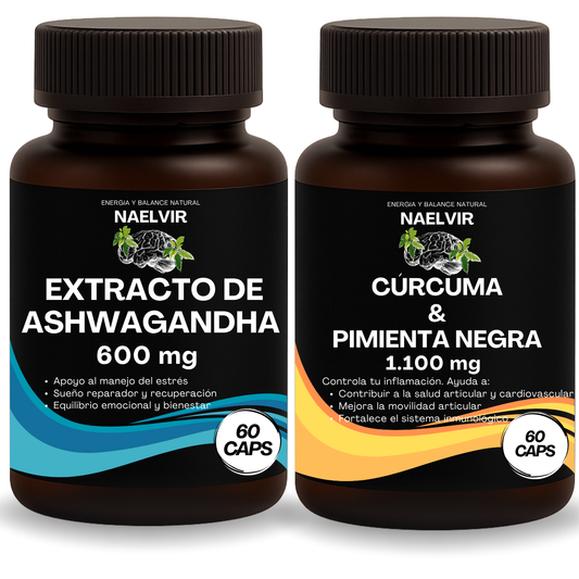 Pack Bienestar: Cúrcuma + Ashwagandha Extracto 10:1