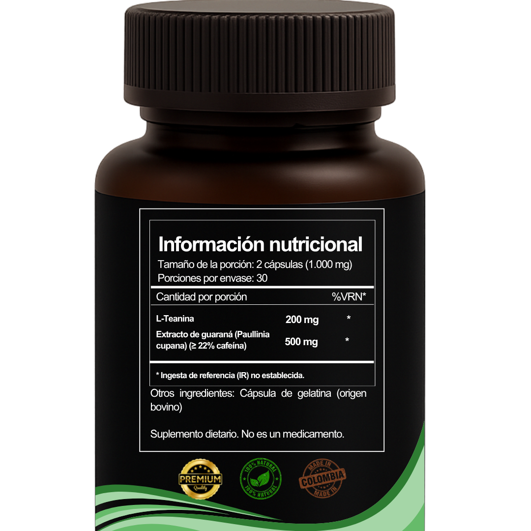 L-Teanina + Extracto de Guaraná 4:1 | Enfoque y Energía