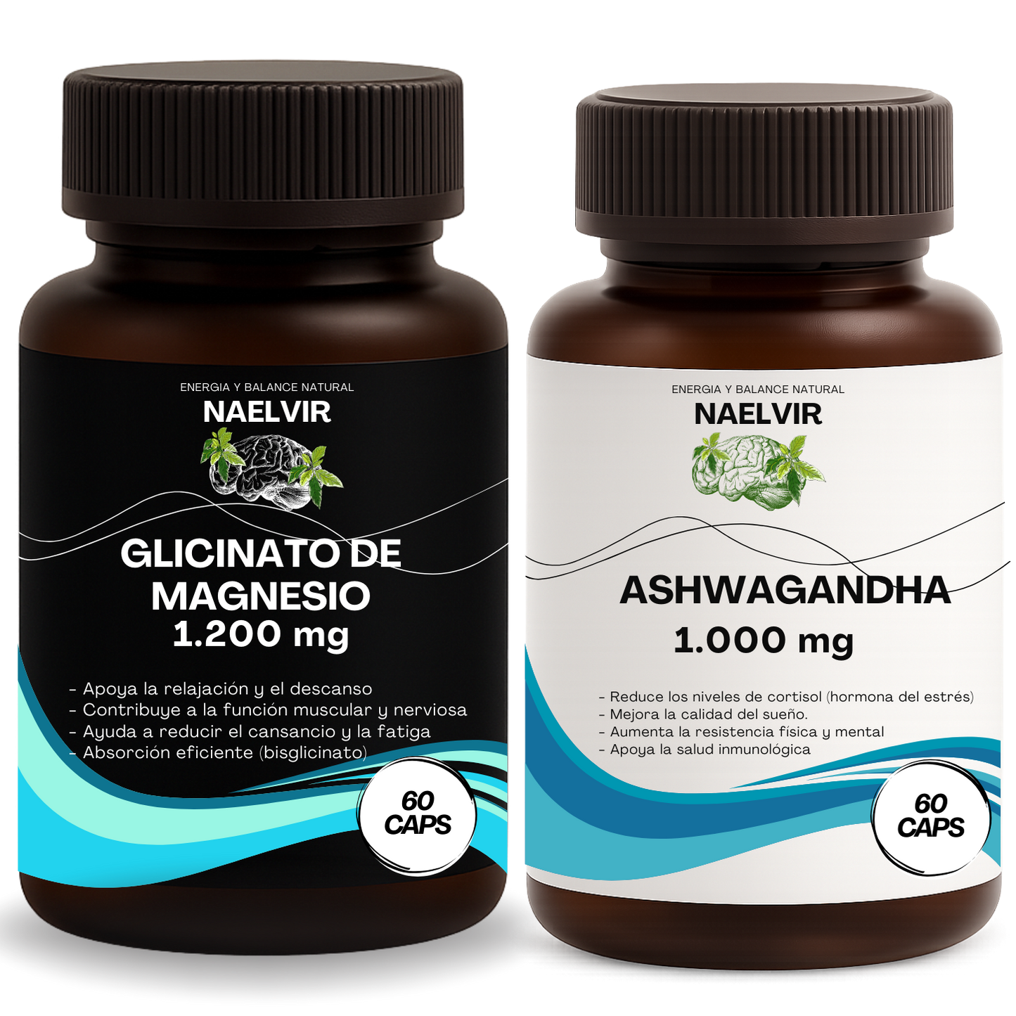 Pack Calma & Sueño: Ashwaganda +Glicinato de Magnesio