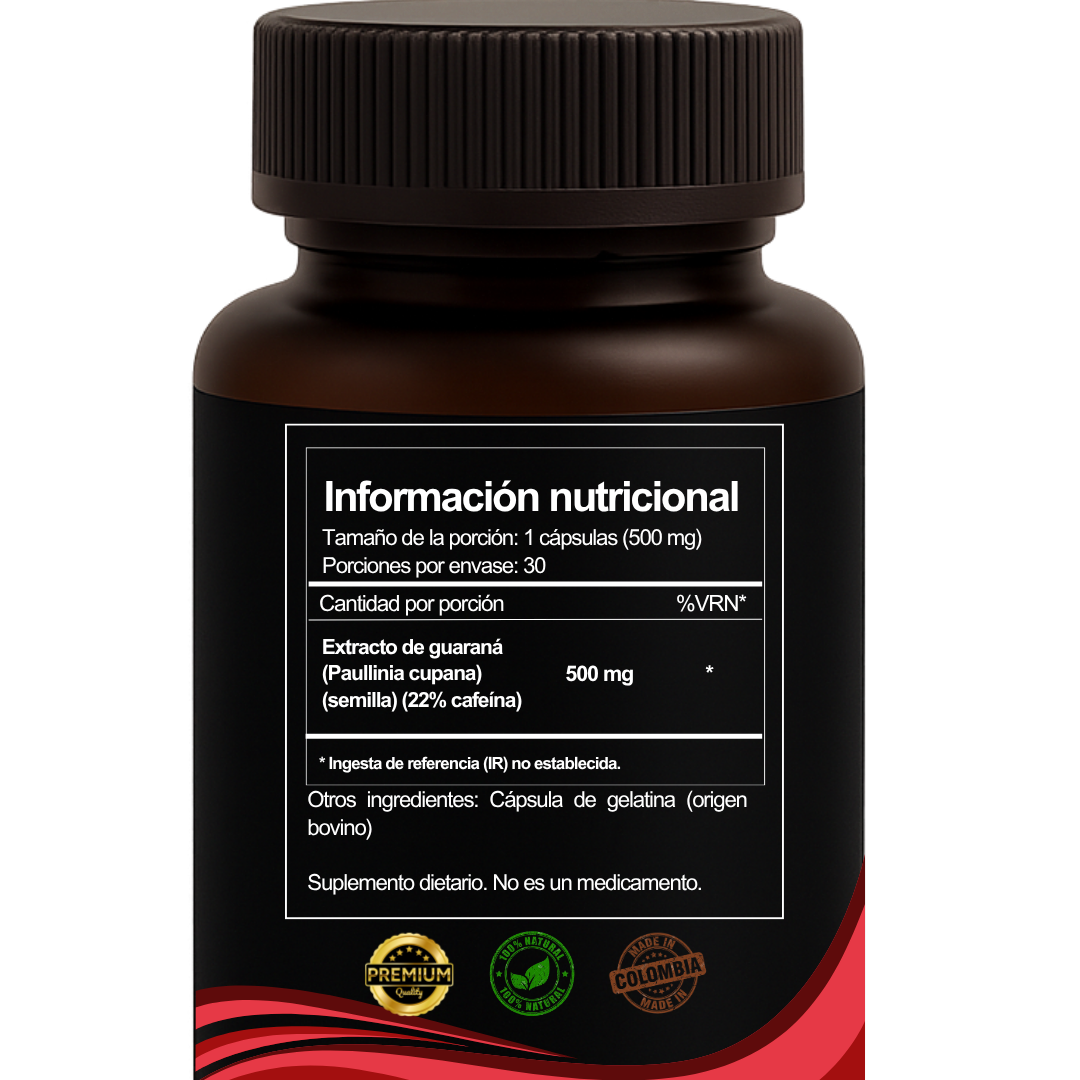 Extracto de Guaraná 4:1 500 mg – Energía y enfoque natural
